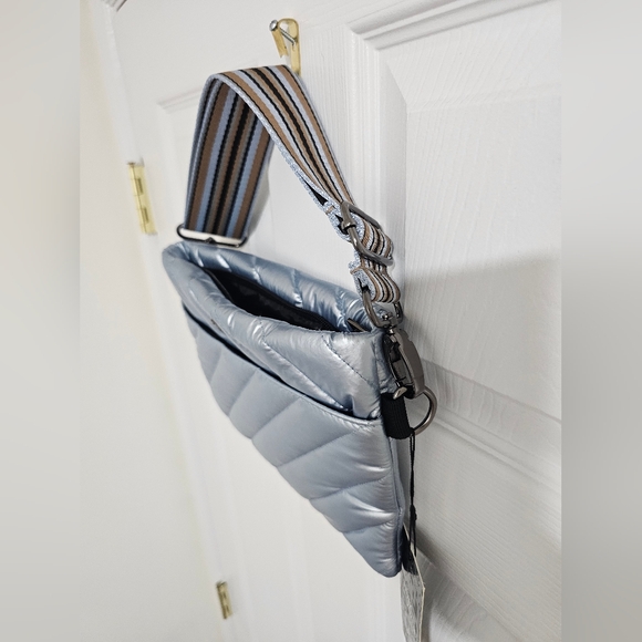 Think Royln Quilted Crossbody Bag – Pearl Ice Blue – NWT - Picture 8 of 16